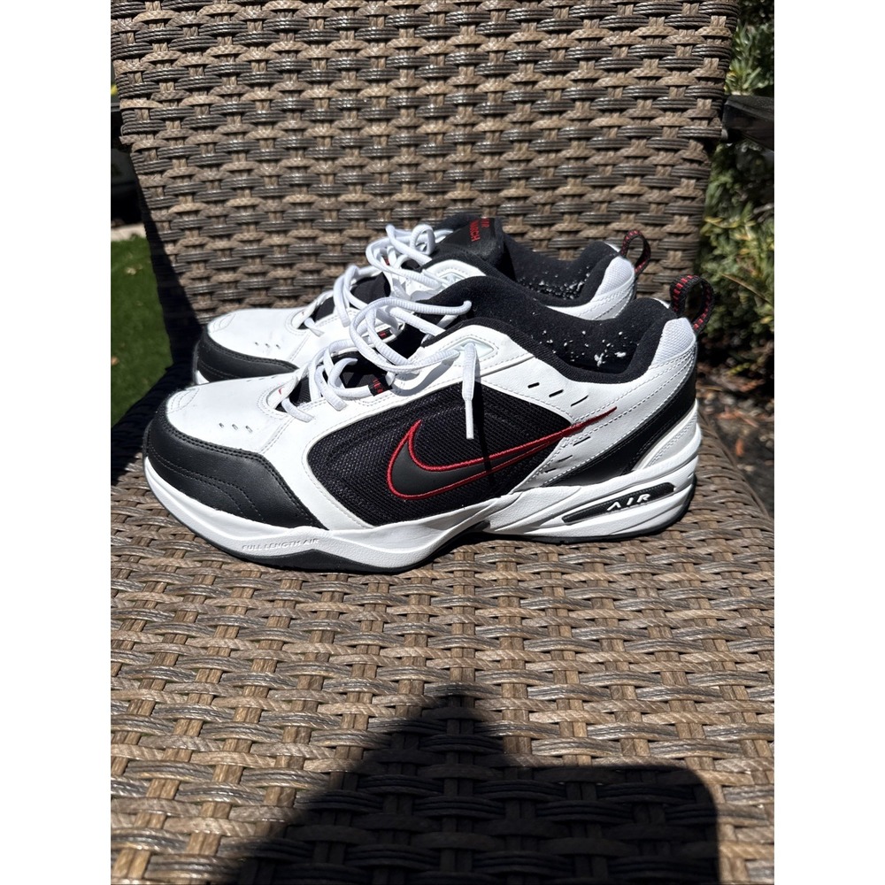 Nike Air Monarch IV 416356-101 White / Black / Red Colorway Size 14 Mens